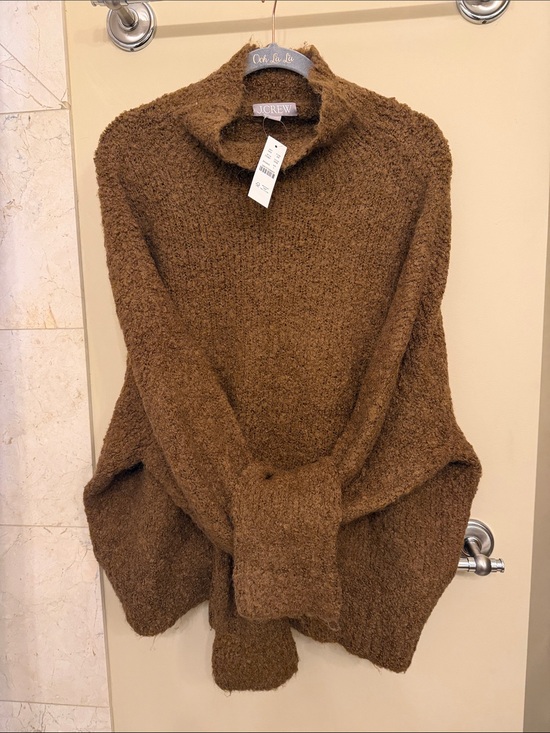 J. Crew Sweaters - J. Crew Chocolate Brown Bouclé Turtleneck Sweater